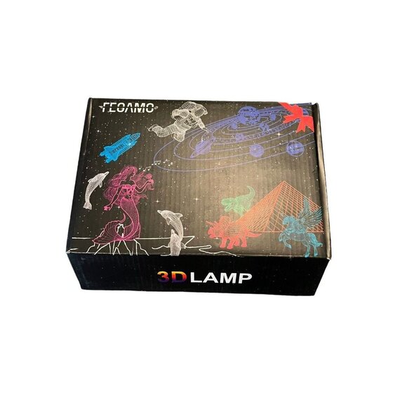 NEW IN BOX Feoamo 3D Unicorn Night Light LED Lamp Night Light 3 Displays - Picture 1 of 5